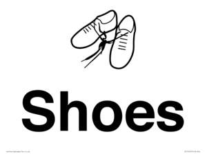 Dementia shoes sign